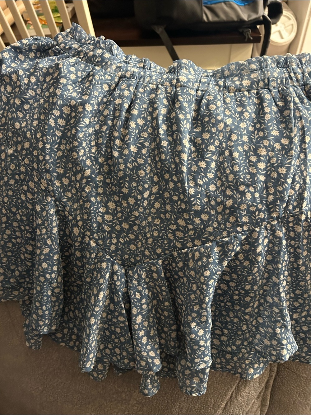 Levi's Blue Floral Tiered Skirt